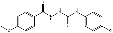 N-(4-chlorophenyl)-2-(4-methoxybenzoyl)hydrazinecarboxamide Struktur