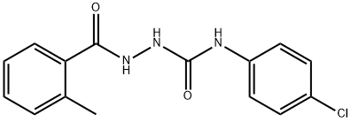 N-(4-chlorophenyl)-2-(2-methylbenzoyl)hydrazinecarboxamide Struktur