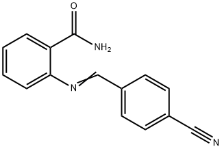 2-[(4-cyanobenzylidene)amino]benzamide Struktur