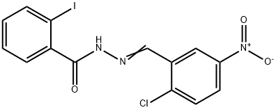 N'-{2-chloro-5-nitrobenzylidene}-2-iodobenzohydrazide Struktur