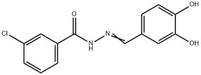 3-chloro-N'-(3,4-dihydroxybenzylidene)benzohydrazide Struktur