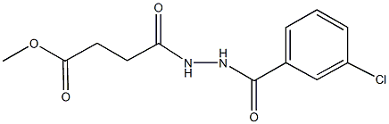 methyl 4-[2-(3-chlorobenzoyl)hydrazino]-4-oxobutanoate Struktur