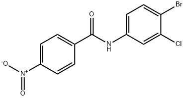 N-(4-bromo-3-chlorophenyl)-4-nitrobenzamide Struktur