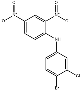 N-(4-bromo-3-chlorophenyl)-2,4-dinitroaniline Struktur