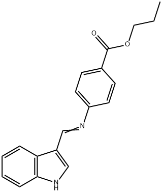 propyl 4-[(1H-indol-3-ylmethylene)amino]benzoate Struktur