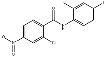 2-chloro-4-nitro-N-(4-iodo-2-methylphenyl)benzamide Struktur