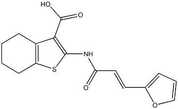 2-{[3-(2-furyl)acryloyl]amino}-4,5,6,7-tetrahydro-1-benzothiophene-3-carboxylic acid Struktur