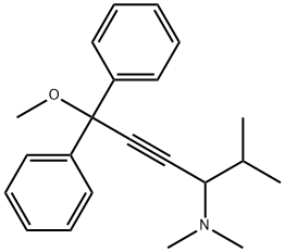 6-methoxy-N,N,2-trimethyl-6,6-diphenyl-4-hexyn-3-amine Struktur