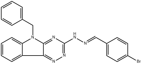 4-bromobenzaldehyde (5-benzyl-5H-[1,2,4]triazino[5,6-b]indol-3-yl)hydrazone Struktur