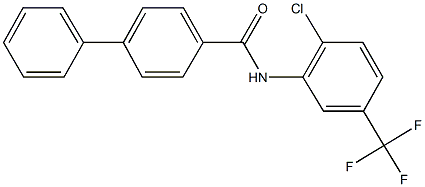 N-[2-chloro-5-(trifluoromethyl)phenyl][1,1'-biphenyl]-4-carboxamide Struktur