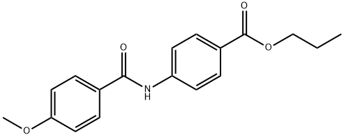 propyl 4-[(4-methoxybenzoyl)amino]benzoate Struktur