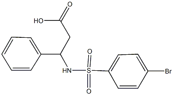 N-[(4-bromophenyl)sulfonyl]-3-phenyl-beta-alanine Struktur