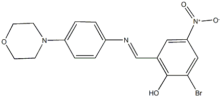 2-bromo-4-nitro-6-({[4-(4-morpholinyl)phenyl]imino}methyl)phenol Structure