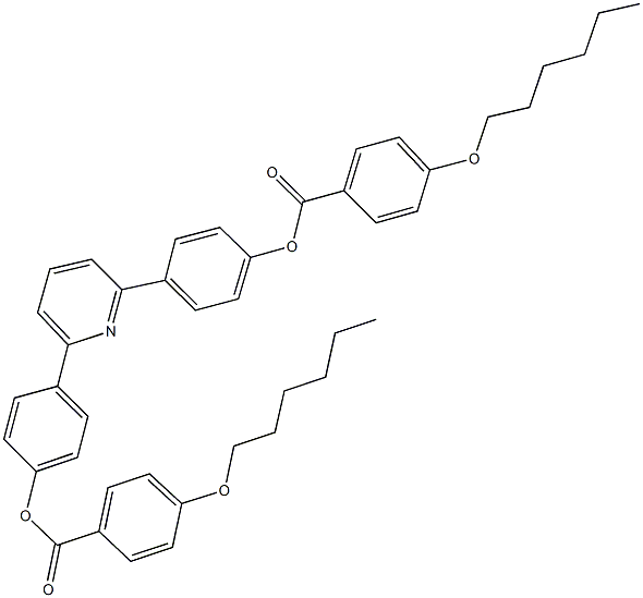 4-[6-(4-{[4-(hexyloxy)benzoyl]oxy}phenyl)-2-pyridinyl]phenyl 4-(hexyloxy)benzoate Struktur