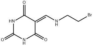 5-(((2-bromoethyl)amino)methylidene)pyrimidine-2,4,6(1H,3H,5H)-trione Struktur