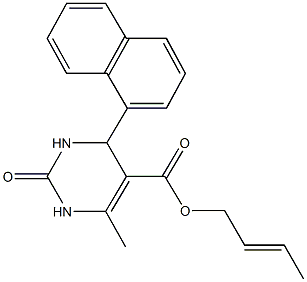 2-butenyl 6-methyl-4-(1-naphthyl)-2-oxo-1,2,3,4-tetrahydro-5-pyrimidinecarboxylate Struktur