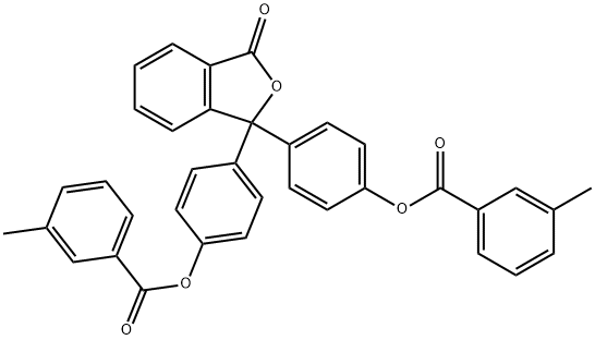 4-(1-{4-[(3-methylbenzoyl)oxy]phenyl}-3-oxo-1,3-dihydro-2-benzofuran-1-yl)phenyl 3-methylbenzoate Struktur