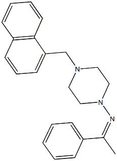 4-(1-naphthylmethyl)-N-(1-phenylethylidene)-1-piperazinamine Struktur