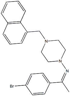 N-[1-(4-bromophenyl)ethylidene]-N-[4-(1-naphthylmethyl)-1-piperazinyl]amine Struktur