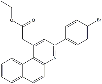 ethyl [3-(4-bromophenyl)benzo[f]quinolin-1-yl]acetate Struktur