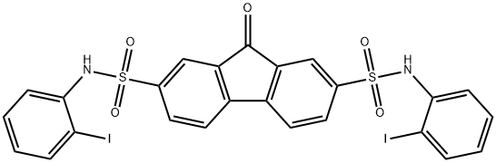 N~2~,N~7~-bis(2-iodophenyl)-9-oxo-9H-fluorene-2,7-disulfonamide Struktur