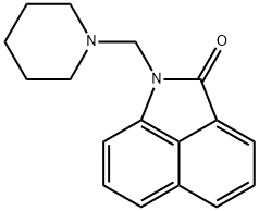 1-(1-piperidinylmethyl)benzo[cd]indol-2(1H)-one Struktur