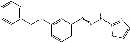 3-(benzyloxy)benzaldehyde 1,3-thiazol-2-ylhydrazone Struktur