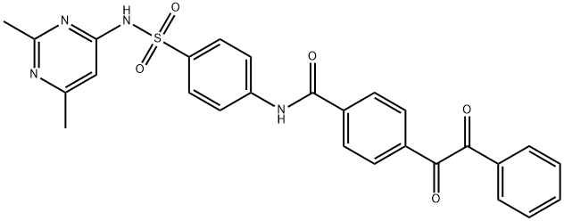 N-(4-{[(2,6-dimethyl-4-pyrimidinyl)amino]sulfonyl}phenyl)-4-[oxo(phenyl)acetyl]benzamide Struktur