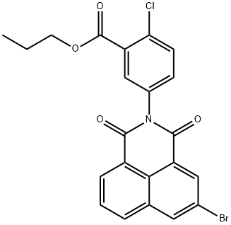 propyl 5-(5-bromo-1,3-dioxo-1H-benzo[de]isoquinolin-2(3H)-yl)-2-chlorobenzoate Struktur