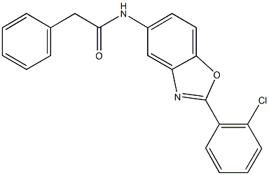 N-[2-(2-chlorophenyl)-1,3-benzoxazol-5-yl]-2-phenylacetamide Struktur