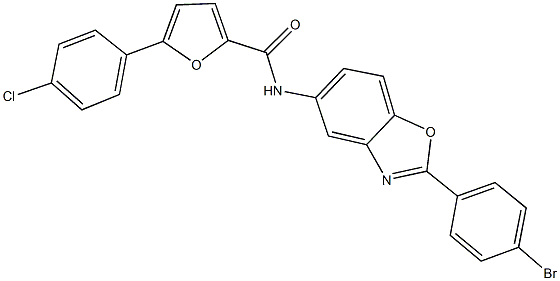 N-[2-(4-bromophenyl)-1,3-benzoxazol-5-yl]-5-(4-chlorophenyl)furan-2-carboxamide Struktur