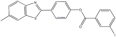 4-(6-methyl-1,3-benzothiazol-2-yl)phenyl 3-iodobenzoate Struktur