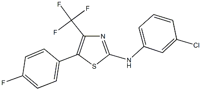 N-(3-chlorophenyl)-5-(4-fluorophenyl)-4-(trifluoromethyl)-1,3-thiazol-2-amine Struktur