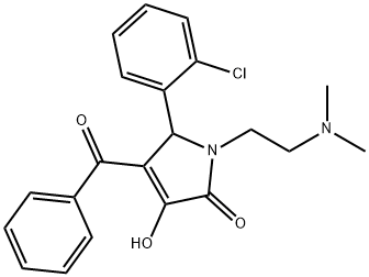 4-benzoyl-5-(2-chlorophenyl)-1-[2-(dimethylamino)ethyl]-3-hydroxy-1,5-dihydro-2H-pyrrol-2-one Struktur