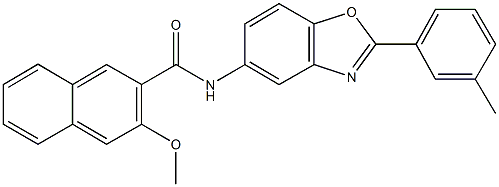 3-methoxy-N-[2-(3-methylphenyl)-1,3-benzoxazol-5-yl]-2-naphthamide Struktur