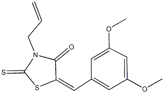 3-allyl-5-(3,5-dimethoxybenzylidene)-2-thioxo-1,3-thiazolidin-4-one Struktur