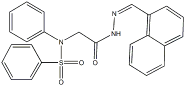 N-{2-[2-(1-naphthylmethylene)hydrazino]-2-oxoethyl}-N-phenylbenzenesulfonamide Struktur