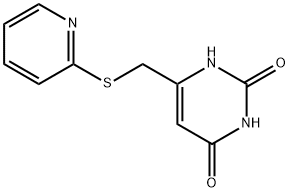 6-[(2-pyridinylsulfanyl)methyl]-2,4(1H,3H)-pyrimidinedione Struktur