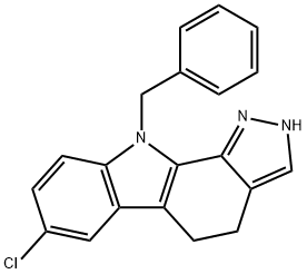 10-benzyl-7-chloro-2,4,5,10-tetrahydropyrazolo[3,4-a]carbazole Struktur