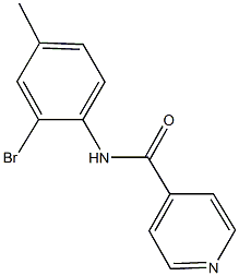 N-(2-bromo-4-methylphenyl)isonicotinamide Struktur