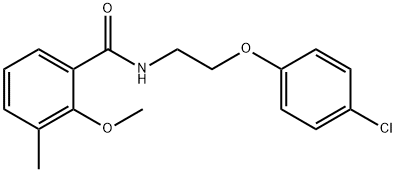 N-[2-(4-chlorophenoxy)ethyl]-2-methoxy-3-methylbenzamide Struktur