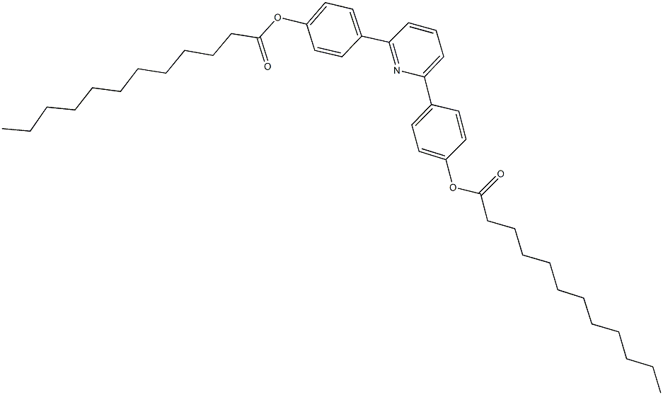 4-{6-[4-(dodecanoyloxy)phenyl]-2-pyridinyl}phenyl laurate Struktur