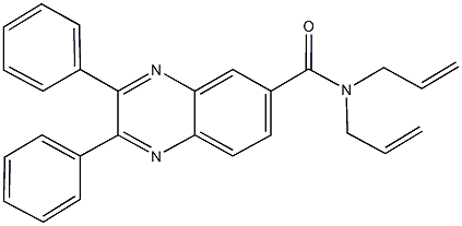 N,N-diallyl-2,3-diphenyl-6-quinoxalinecarboxamide Struktur