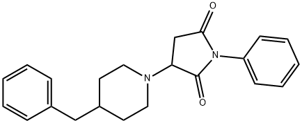 3-(4-benzyl-1-piperidinyl)-1-phenyl-2,5-pyrrolidinedione Struktur