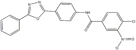 4-chloro-3-nitro-N-[4-(5-phenyl-1,3,4-oxadiazol-2-yl)phenyl]benzamide Struktur