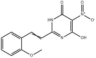 5-nitro-2-[2-(2-methoxyphenyl)vinyl]-4,6-pyrimidinediol Struktur