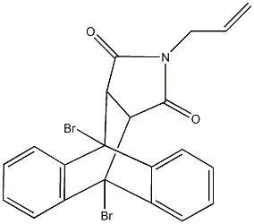 17-allyl-1,8-dibromo-17-azapentacyclo[6.6.5.0~2,7~.0~9,14~.0~15,19~]nonadeca-2,4,6,9,11,13-hexaene-16,18-dione Struktur