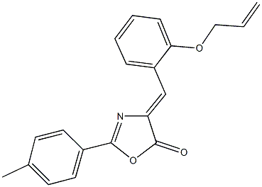 4-[2-(allyloxy)benzylidene]-2-(4-methylphenyl)-1,3-oxazol-5(4H)-one Struktur