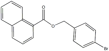 4-bromobenzyl 1-naphthoate Struktur