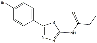 N-[5-(4-bromophenyl)-1,3,4-thiadiazol-2-yl]propanamide Struktur